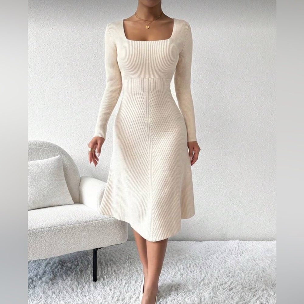 Cream Sweater Dress